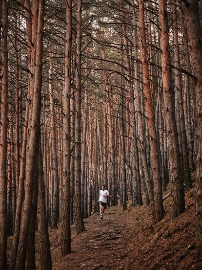 Kilian Jornet entrena en un monte en los Pirineos.