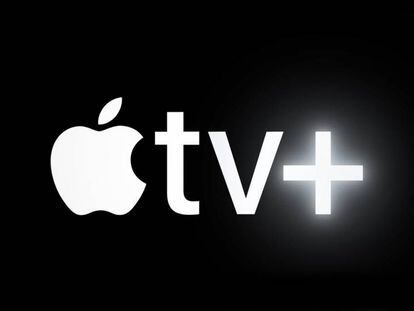 Logo Apple TV+ con fondo negro