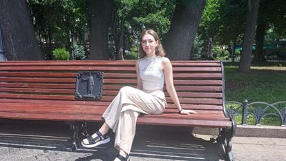 Paulina Degtiarova, estudiante de Filología Hispánica, en Odesa.