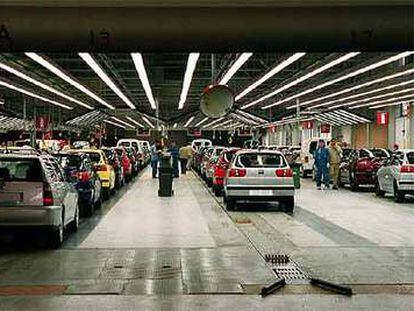 Interior de la fábrica Seat en Martorell, con antiguos Ibiza, en una imagen de archivo