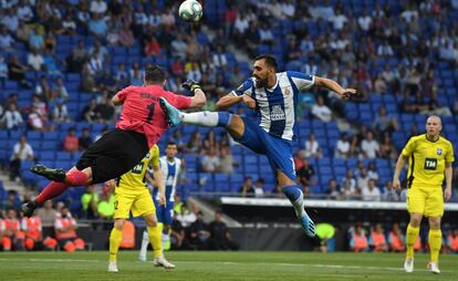 Borja Iglesias, el 25 de julio ante el Stjarnan.