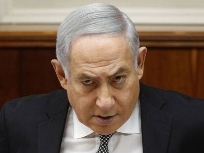 El primer ministro israel&iacute;, Benjamin Netanyahu, en una reuni&oacute;n ministerial.