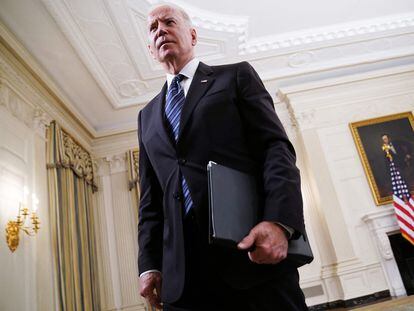 El presidente de EE UU, Joe Biden, este miércoles en la Casa Blanca en Washington (EE UU).