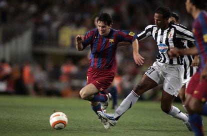 Messi, durant el Gamper del 2005.