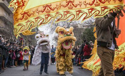 Un momento del desfile de celebración del Año Nuevo Chino.