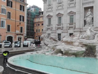 La Fontana di Trevi en Roma, el 4 de enero de 2016. 