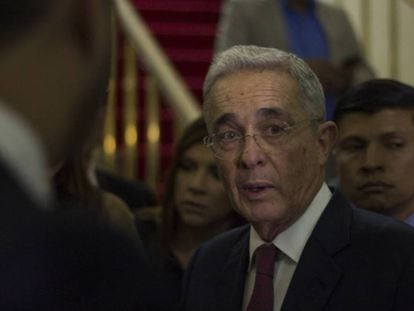 Álvaro Uribe Vélez, en el Congreso de Colombia. 