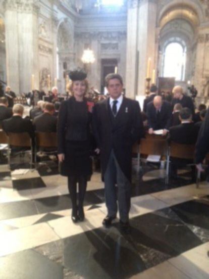 Esperanza Aguirre y Federico Trillo, en el funeral.