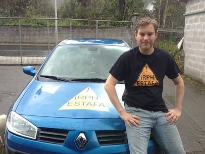 Marcos Guerreiro, activista y afectado por una hipoteca IRPH.