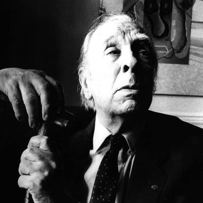 Retrato del escritor argentino, Jorge Luis Borges. 