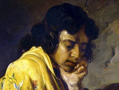 Echadora de cartas, Zuloaga, en el Museo de Bellas Artes de Asturias desde 1941.