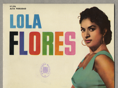 Carátula del disco de Lola Flores 'Juega Flamenca'.