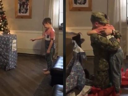 Un militar estadounidense vuelve a casa por Navidad para cumplir el deseo de su hijo.