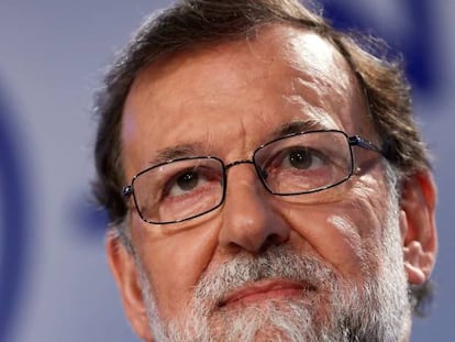 El expresidente del Gobierno Mariano Rajoy durante la reunión de la Junta Directiva Nacional del PP. 