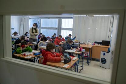 Aula del colegio Maestro Antonio Reyes Lara, en la localidad sevillana de Gines.