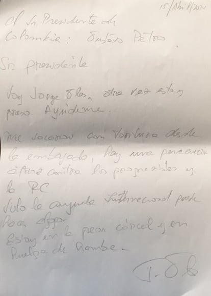 Carta ao Presidente da Colômbia, Gustavo Petro.