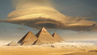 Las pirámides, en la meseta de Guiza, en El Cairo.