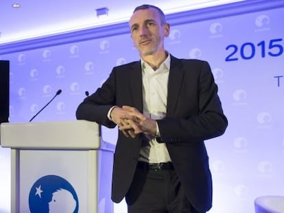 El director general de Danone, Emmanuel Faber, en la presentaci&oacute;n de los resultados anuales de la compa&ntilde;&iacute;a en Par&iacute;s.