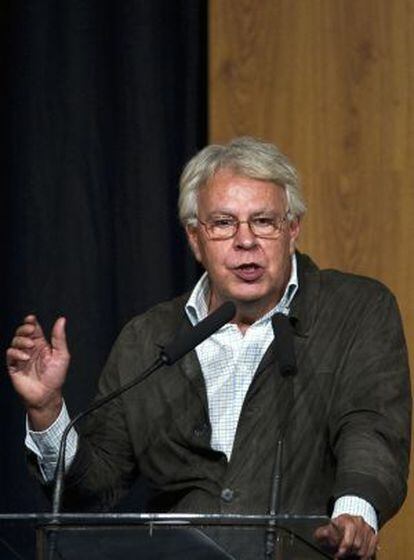 Felipe González, durante su intervención en México.