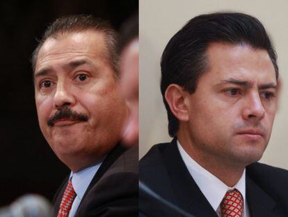 Manlio Fabio Beltrones (i) y el exgobernador el Estado México Enrique Peña Nieto (d)