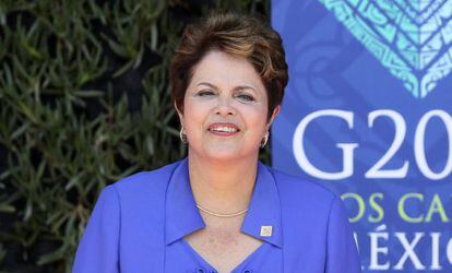 Dilma Rousseff en Los Cabos durante la cumbre del G-20.
