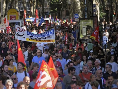 Manifestación por las subidas salariales en Toulouse, el día 18.