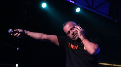 Eros Ramazzotti, en la presentación de su nuevo disco en Madrid.