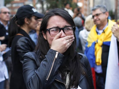 Una partidaria del sí llora tras conocer los resultados del referéndum.