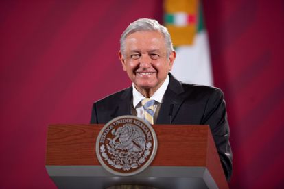 Andrés Manuel López Obrador durante su conferencia de prensa matutina.