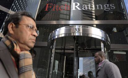 Entrada de la sede de Fitch en Nueva York. 