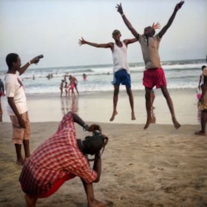 Labadl Beach, en la costa de Accra (Ghana).