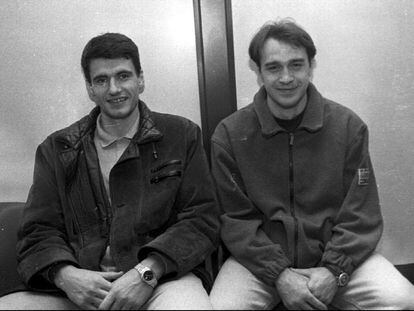 Perasovic y Laso, en una imagen de 1995, durante su etapa en el Taugrés.