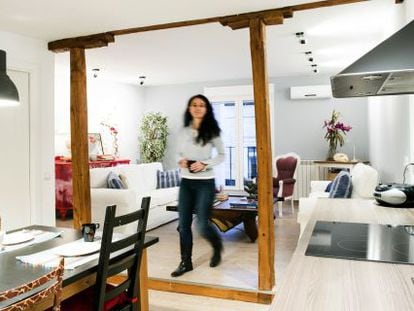 Marta Trigueros, que ofrece su apartamento de la calle Amparo de Madrid en Airbnb, y es una de las promotoras de la Asociaci&oacute;n Madrid Aloja.