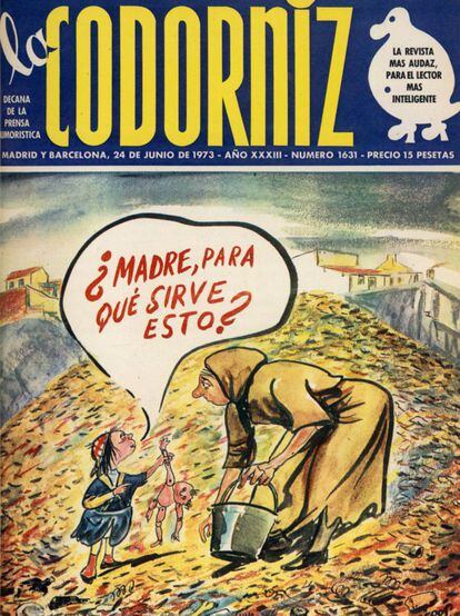Una de las portadas más famosas de Herreros para revista satírica 'La Codorniz', del año 1973.