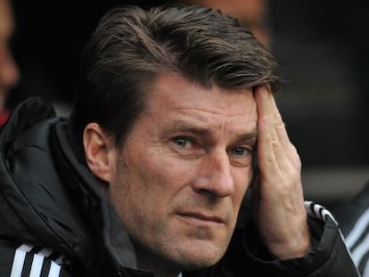 Laudrup, durante un partido del Swansea.