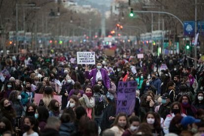 Manifestación del Día de la mujer en Barcelona