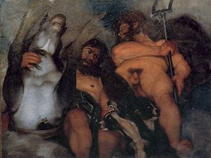 Detalle de 'Júpiter, Neptuno y Plutón' (1597), pintado por Caravaggio en la Villa Ludovisi de Roma.