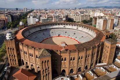 Vista de la Plaza de toros Monumental de Barcelona.