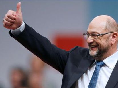 El líder socialdemócrata alemán defiende unos “Estados Unidos de Europa” en el primer congreso del partido tras la derrota electoral