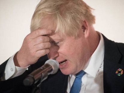 El primer ministro británico, Boris Johnson, en la cumbre del clima en Nueva York.  