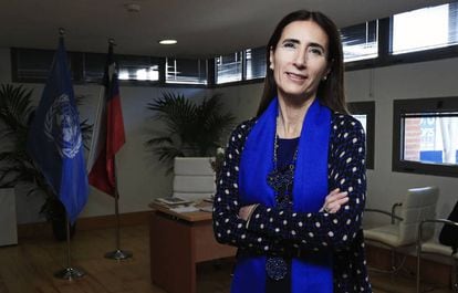 Carolina Schmidt, ministra chilena de medio ambiente y presidenta de la COP25, en su despacho en la cumbre. 