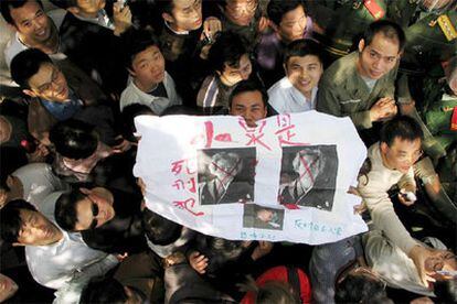 Imagen de las protestas que han tenido lugar en Shangai contra Japón.