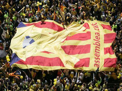 Manifestación para exigir la liberación de los políticos y representantes independentistas presos.