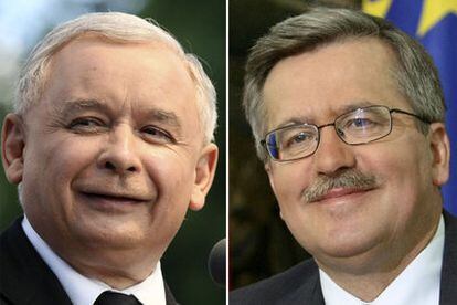 Jaroslaw Kaczynski y Bronislaw Komorowski.