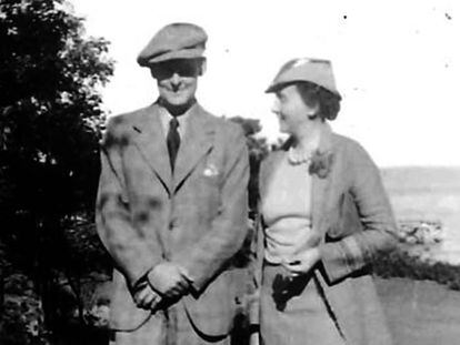 El poeta T. S. Eliot y la profesora de arte dramático Emily Hale en Massachusetts en 1936