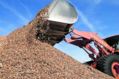 Fábrica de pellets en Francia.