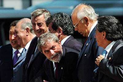 Presidentes de los países del Mercosur en un encuentro en Ouro Preto (Brasil).