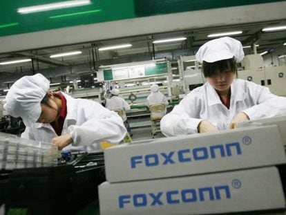 Trabajadores de Foxconn en China