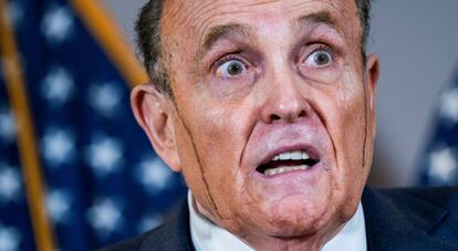 Giuliani, en noviembre de 2020 durante una rueda de prensa en Washington. 