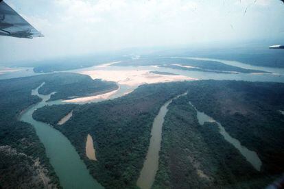 Vista a&eacute;rea de la selva amaz&oacute;nica en Brasil.